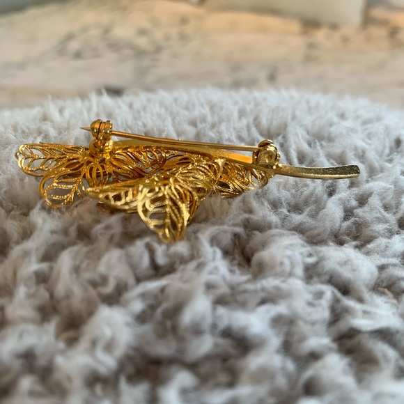 Two gold vintage brooches - Picture 5 of 14